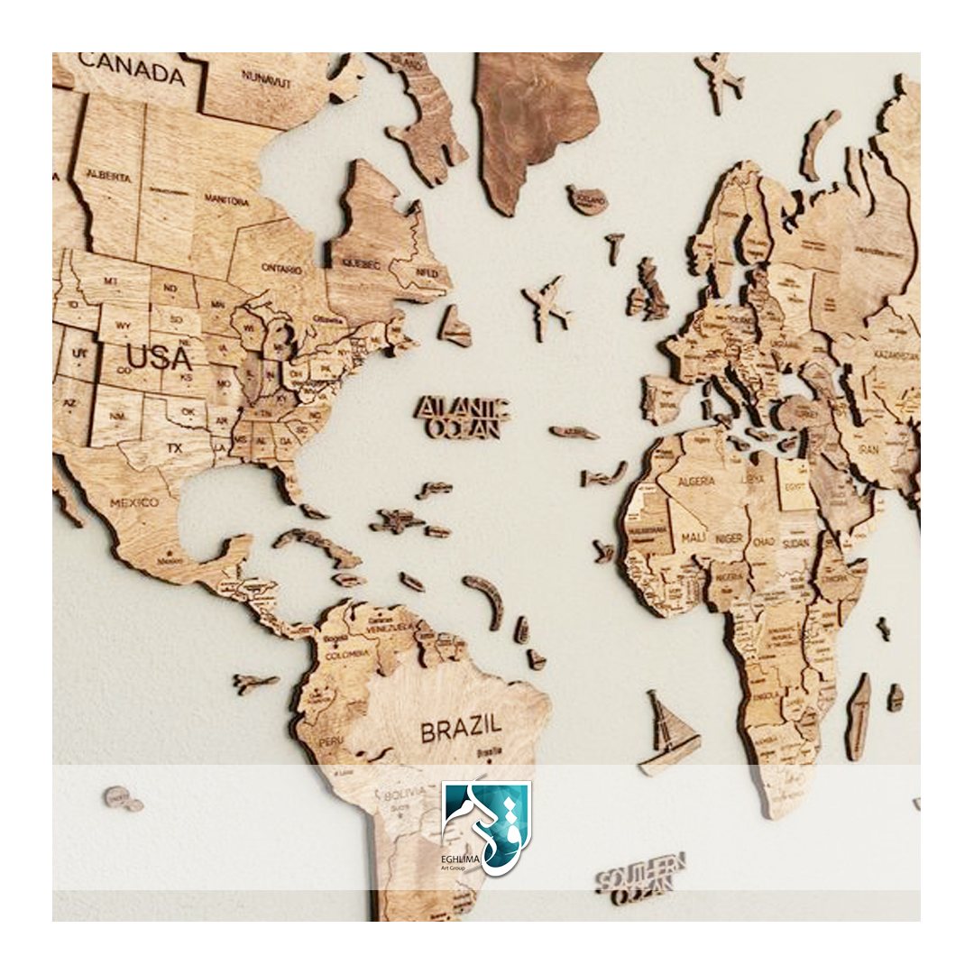 دیوارکوب دکوراتیو نقشه جهان