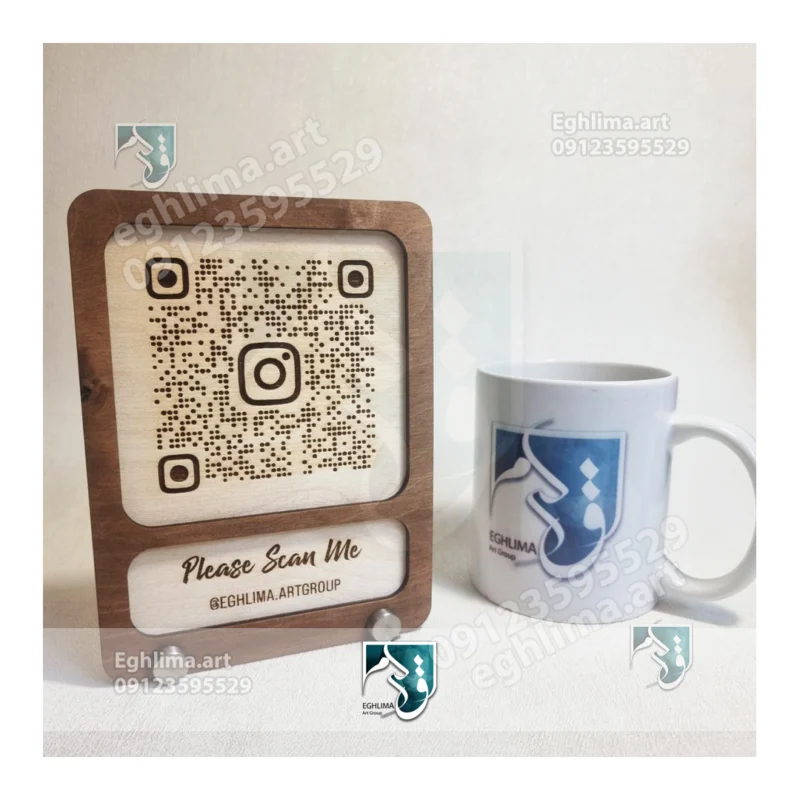 استند QR CODE چوبی
