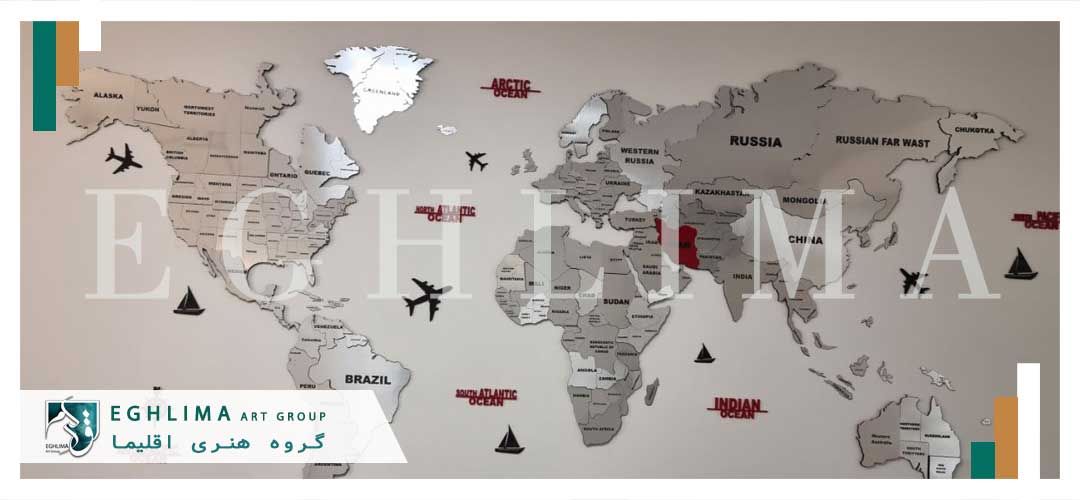 خرید تابلو نقشه جهان پازلی - تخفیف بهاری