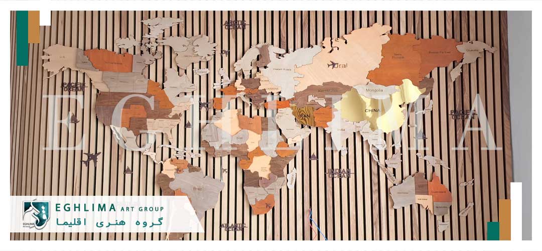 خرید تابلو نقشه جهان پازلی - تخفیف بهاری